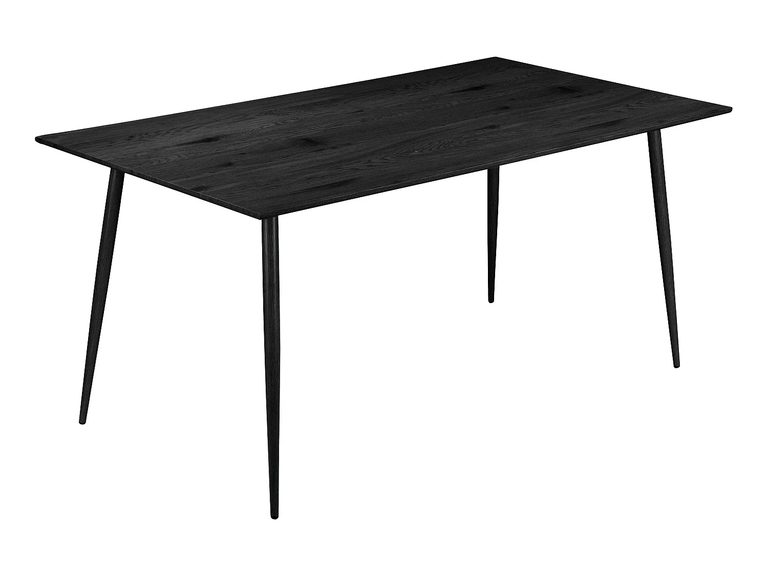 Monza|Table à manger en effet bois noir 8 personnes L160