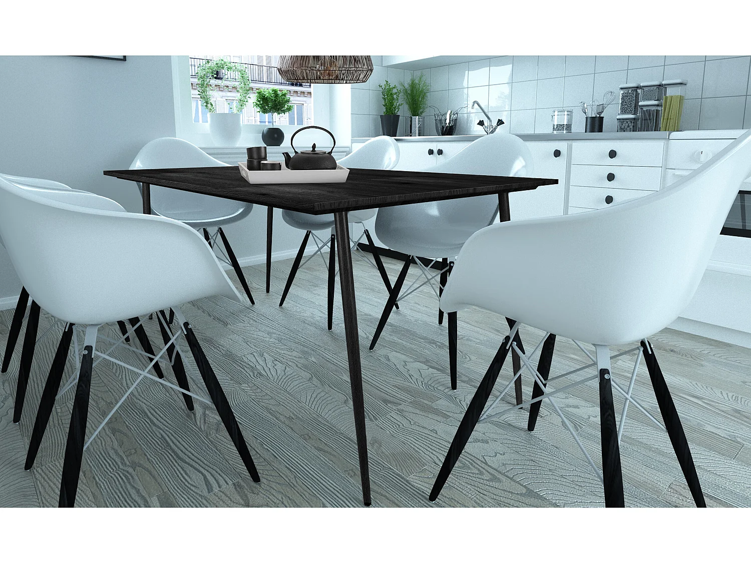 Monza Tafel 160 Zwart Zwart