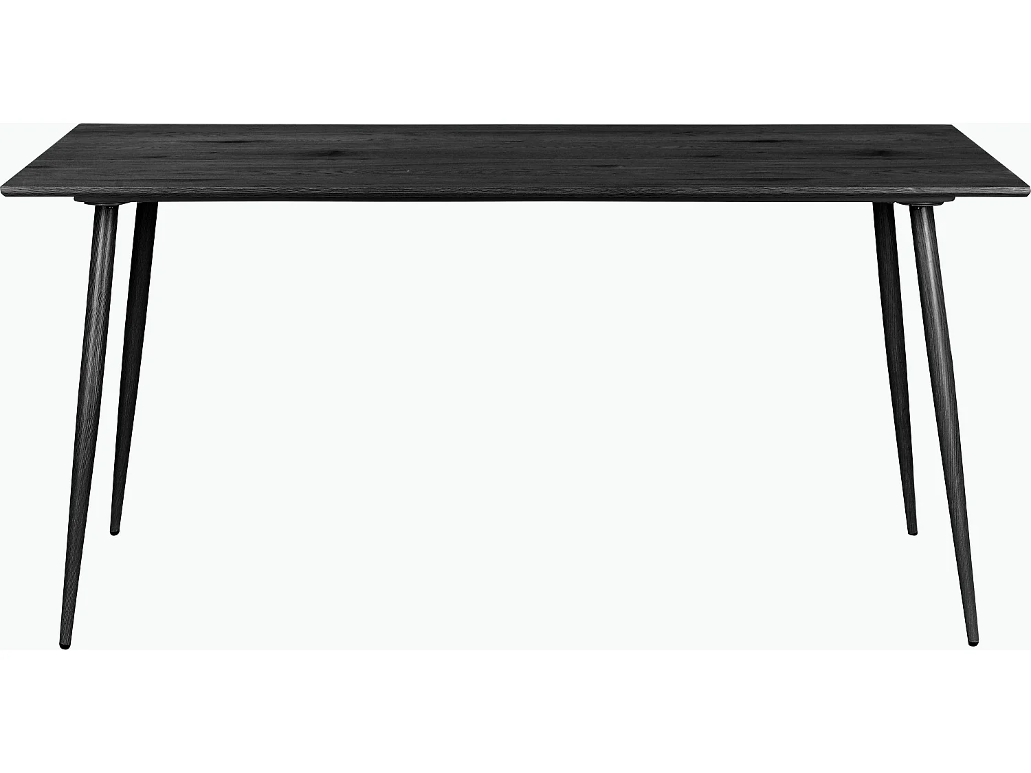 Monza|Table à manger en effet bois noir 8 personnes L160