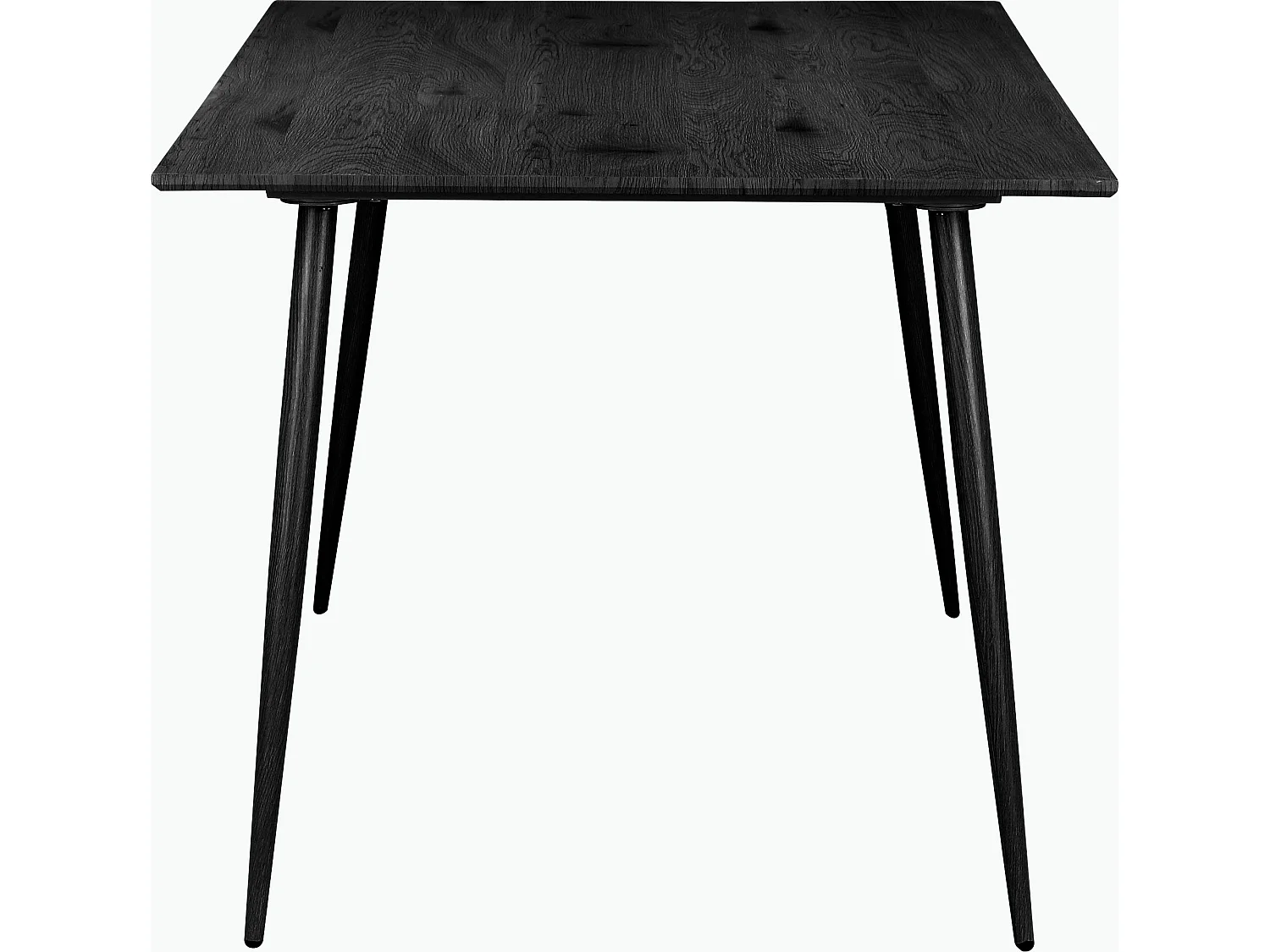 Monza|Table à manger en effet bois noir 8 personnes L160