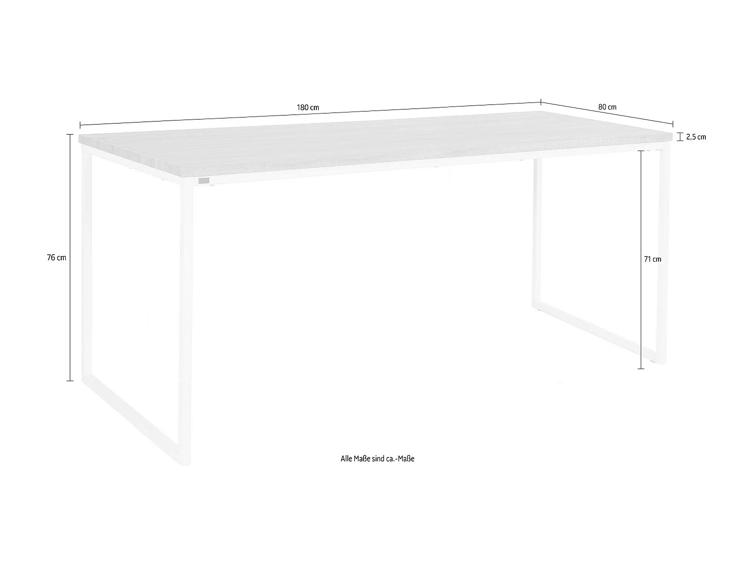 Mali|Table à manger en effet chêne blanc 8 personnes L180