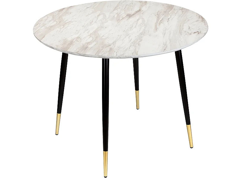 Mesa Monza Ã˜100 Mármol Negro Oro