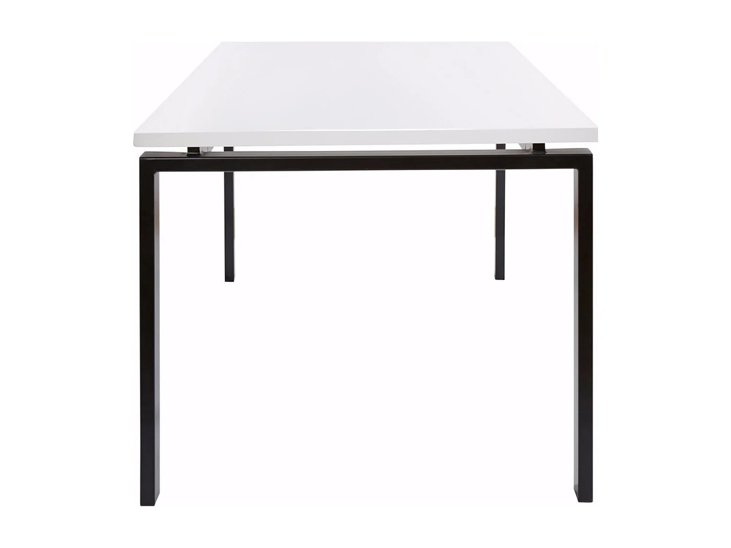 Sabine|Table à manger en mélaminé blanc 8 personnes L160