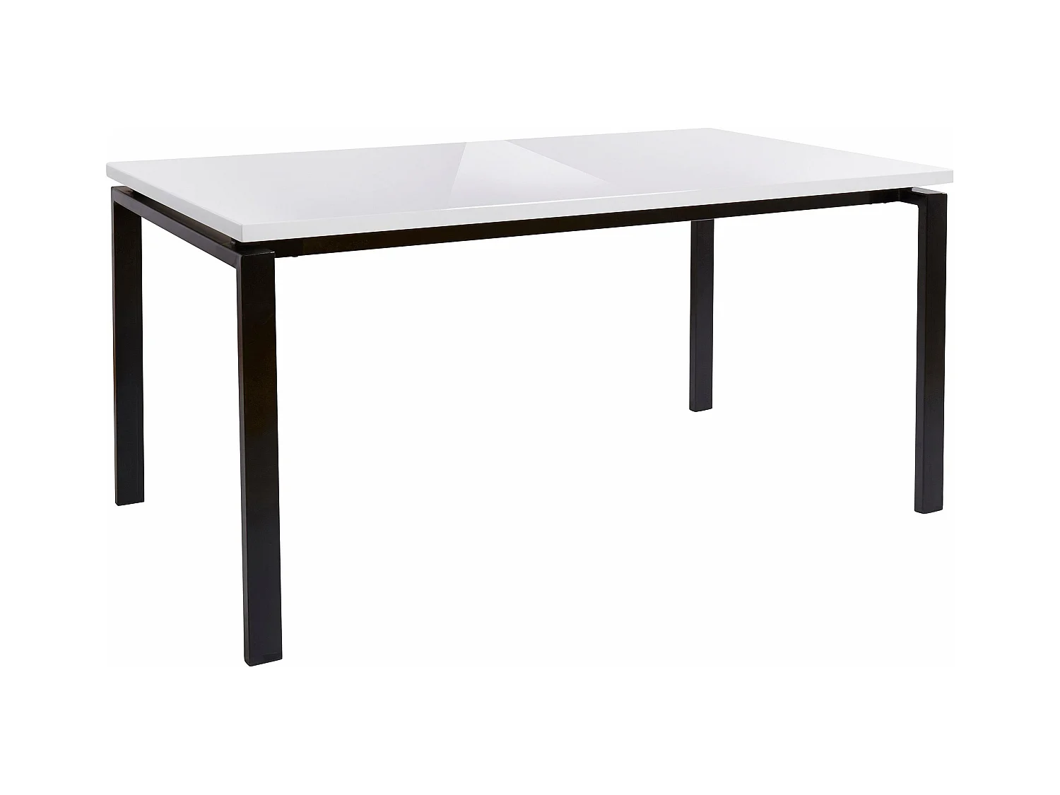 Sabine|Table à manger en mélaminé blanc 8 personnes L160