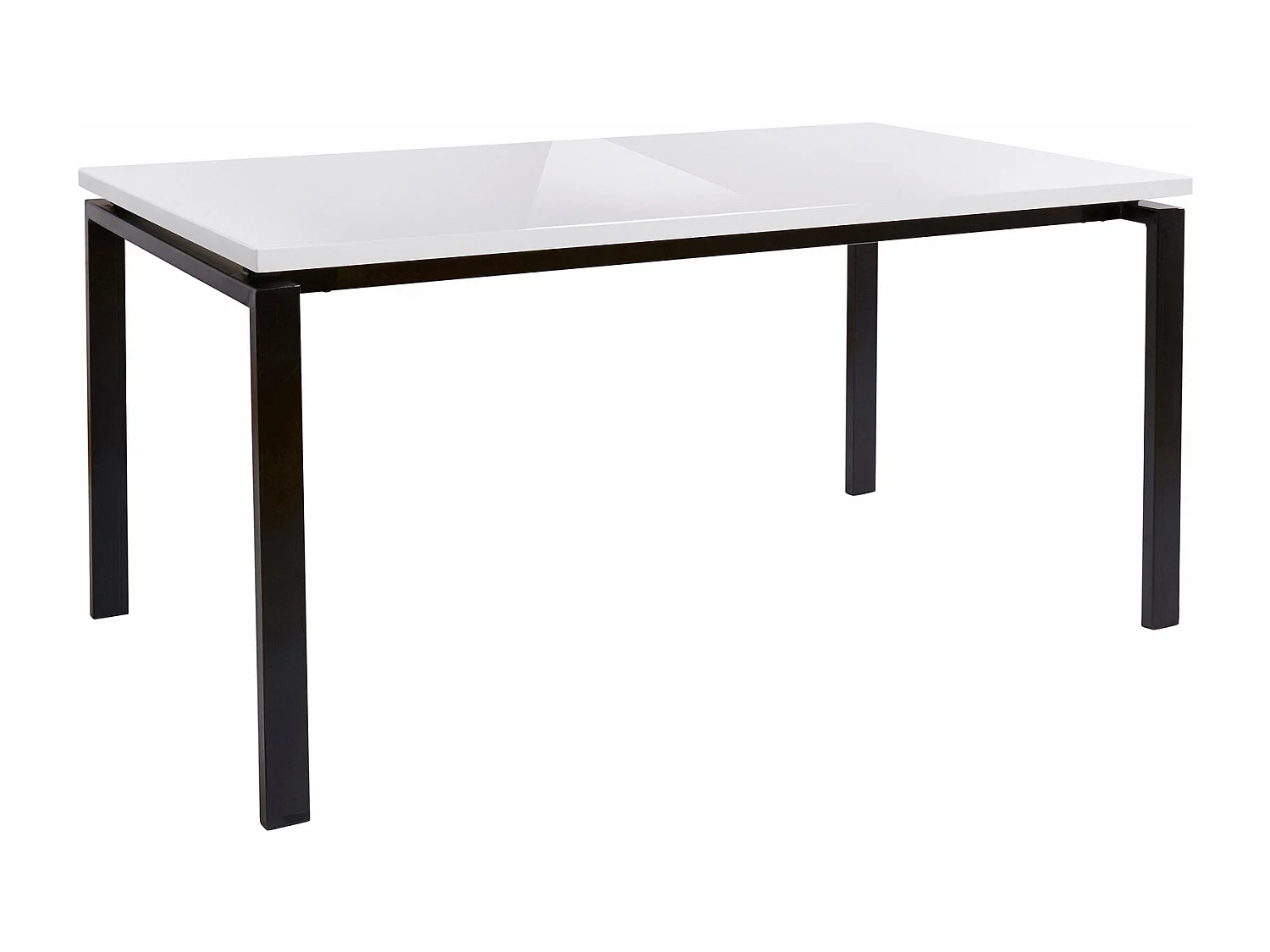 Sabine|Table à manger en mélaminé blanc 8 personnes L160