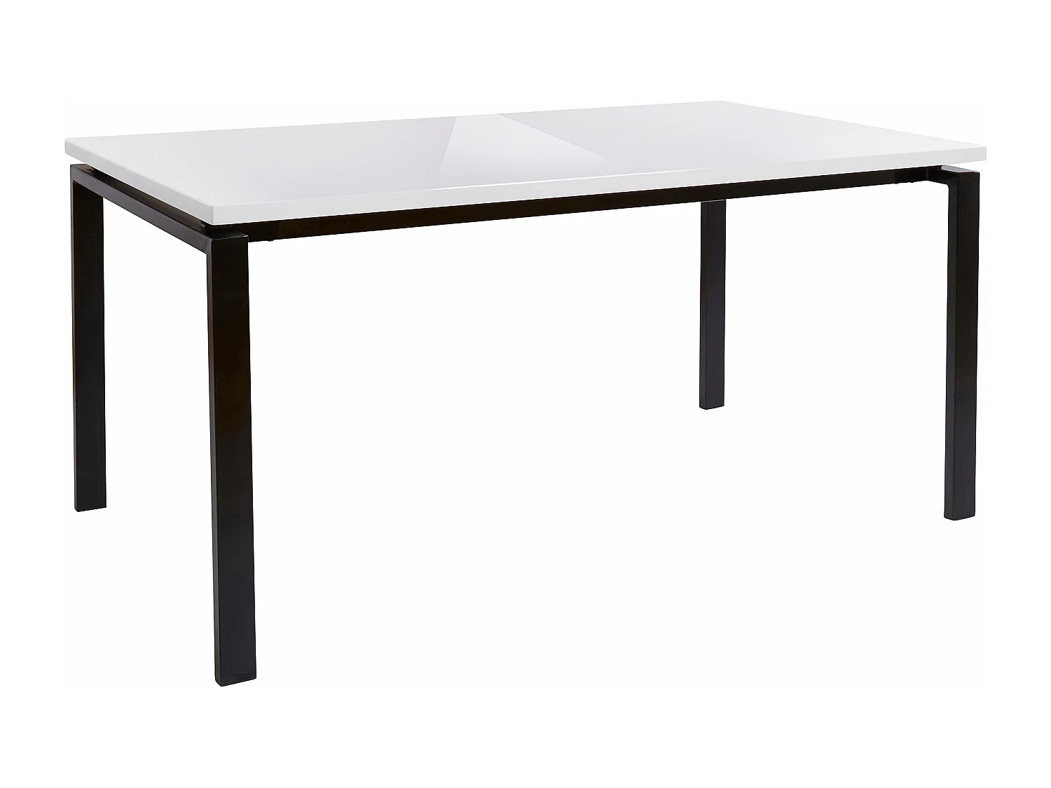 Sabine|Table à manger en mélaminé blanc 8 personnes L160