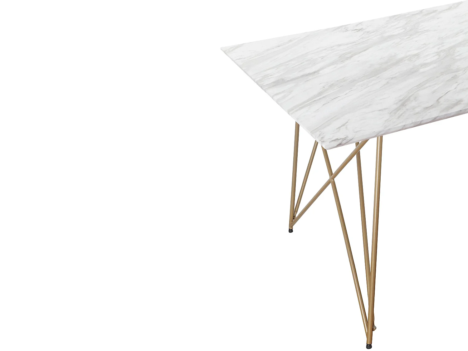 Asama eettafel 160x90 marmer goud