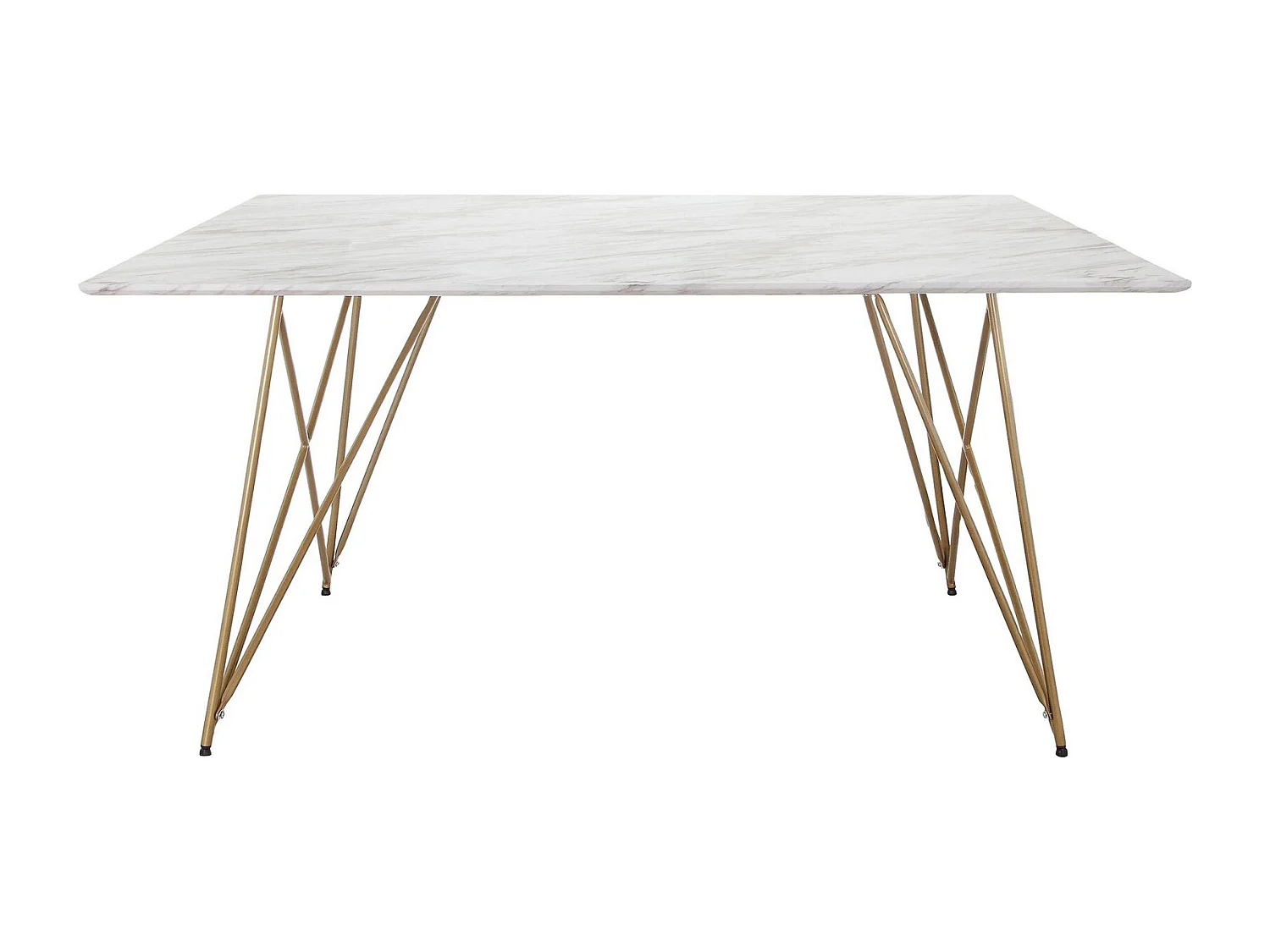 Asama|Table à manger en effet marbre doré 8 personnes L160