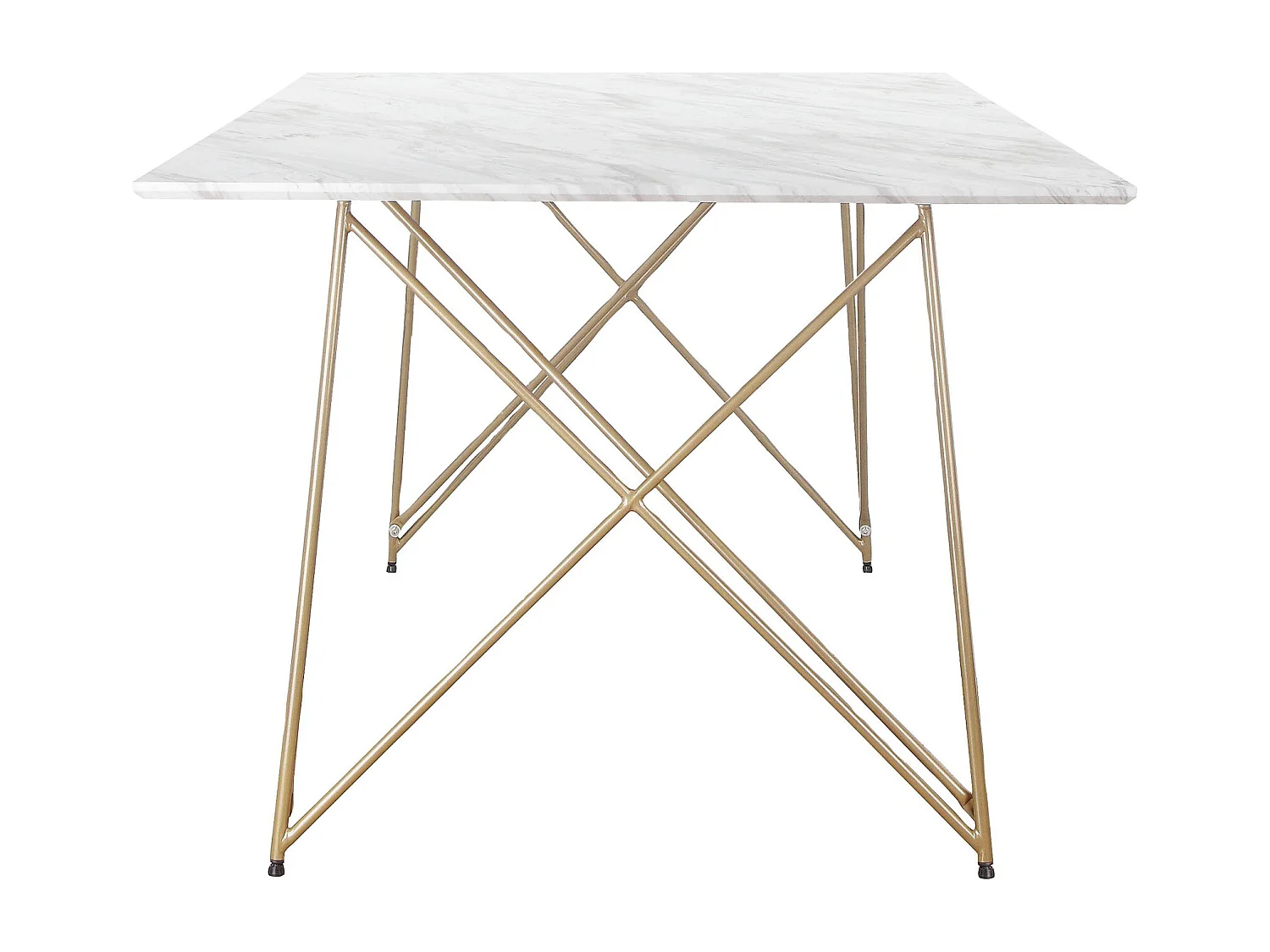 Asama|Table à manger en effet marbre doré 8 personnes L160