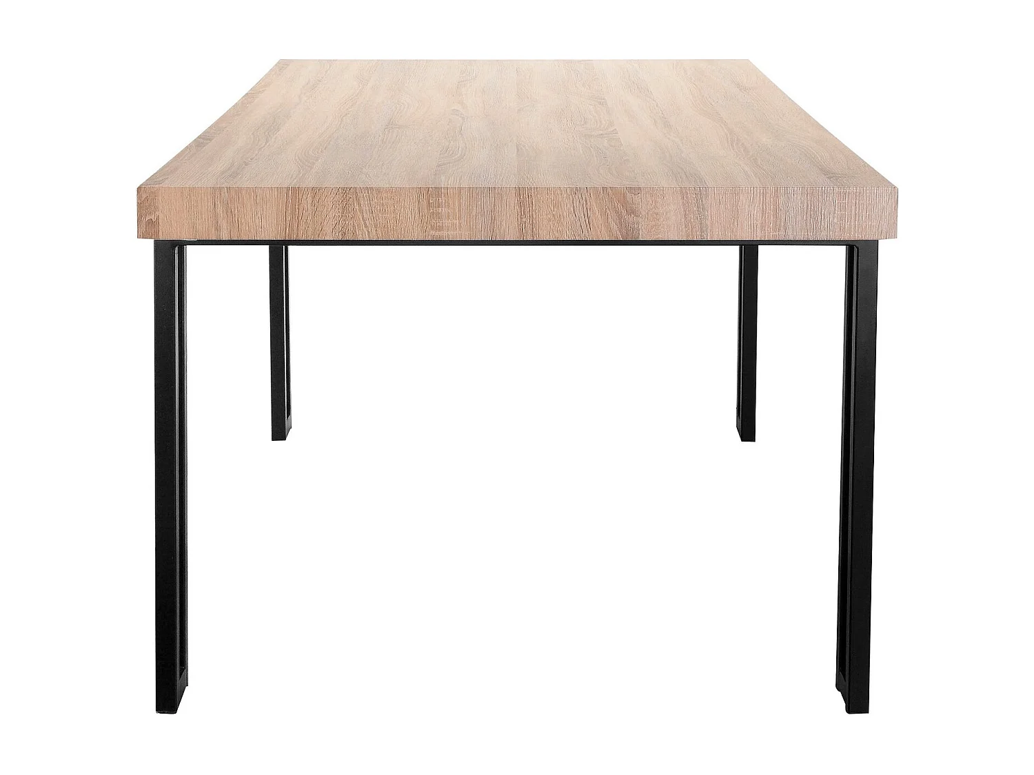 Azuma|Table à manger en effet chêne noir 6 personnes L160