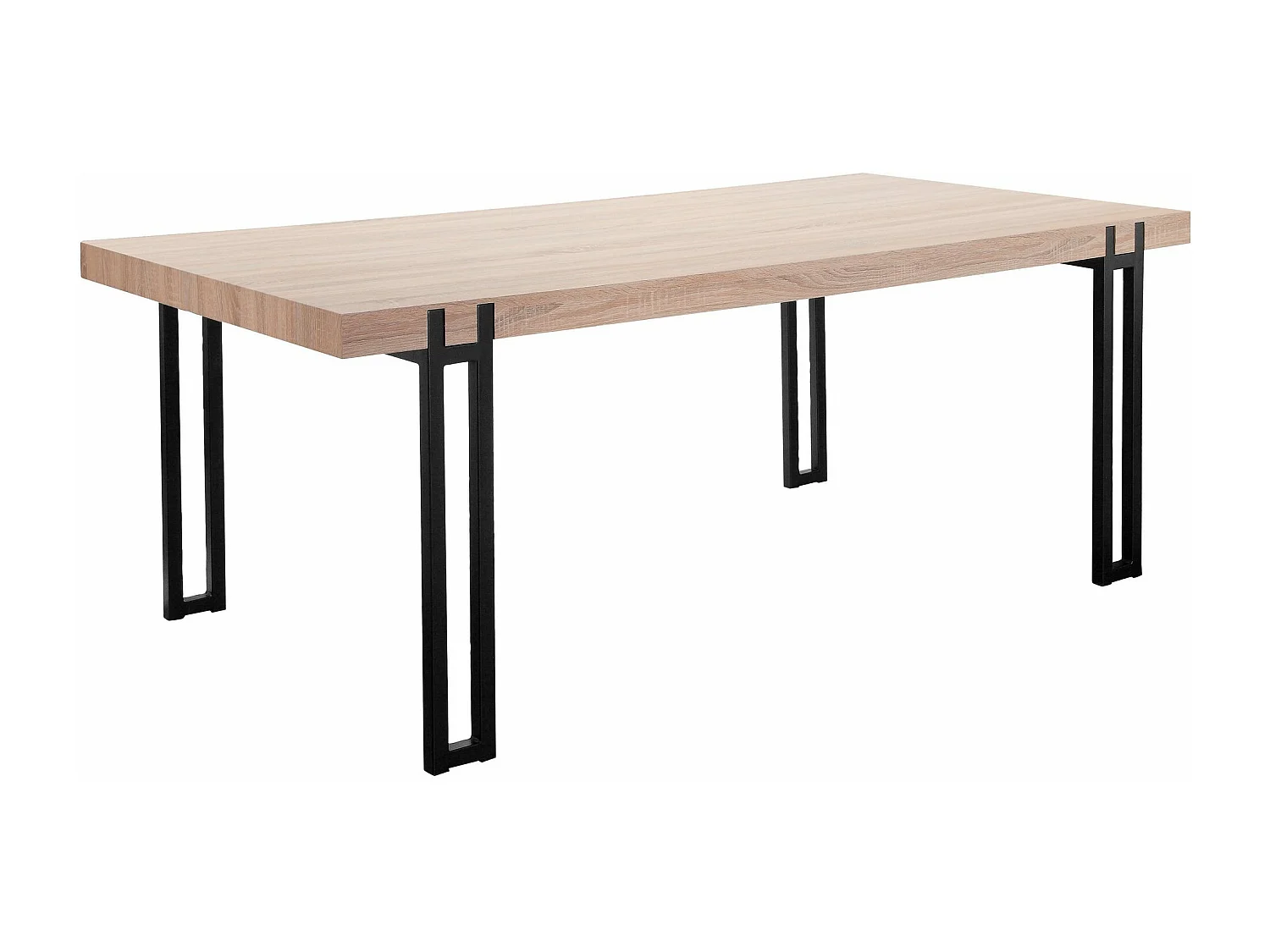 Azuma|Table à manger en effet chêne noir 6 personnes L160