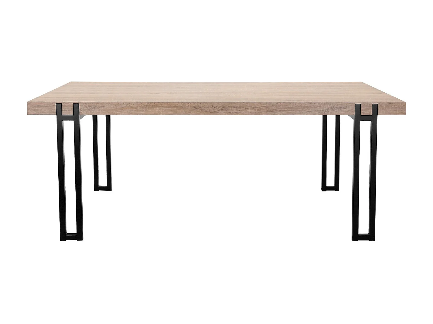 Azuma|Table à manger en effet chêne noir 6 personnes L160