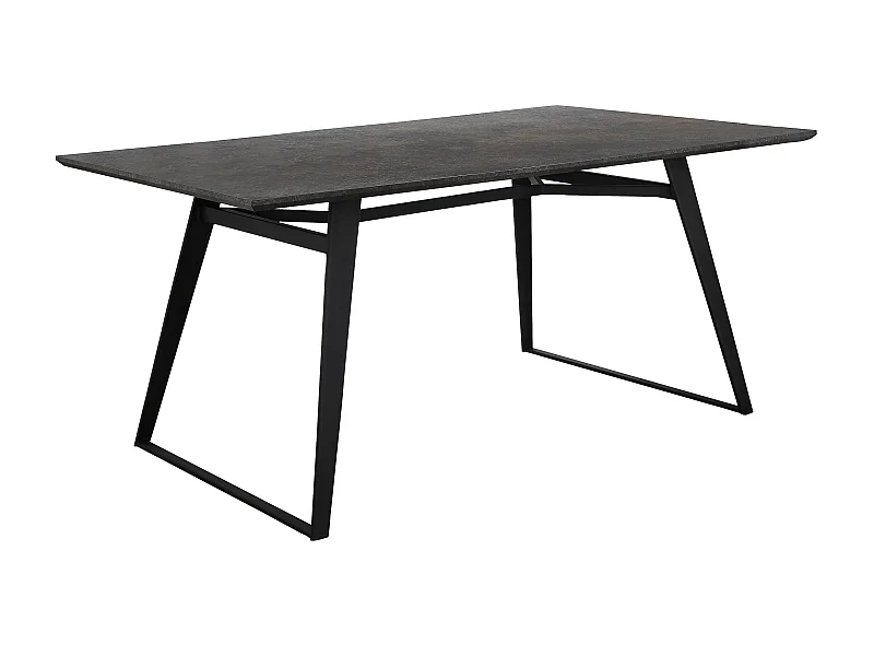 Fuji|Table de salle à manger 160x90 cm Marron Gris Noir