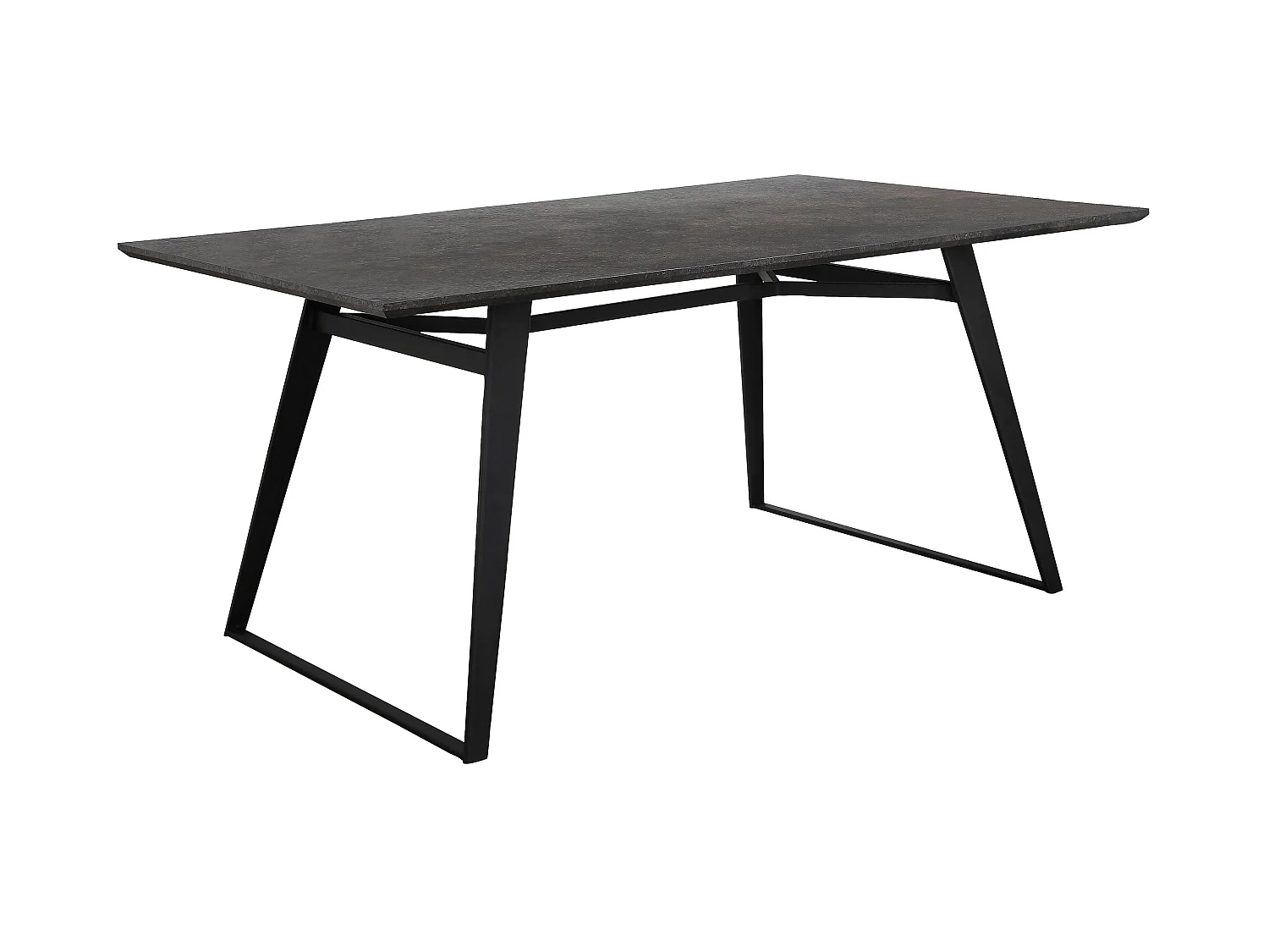 Fuji Eettafel 160x90 Bruingrijs Zwart