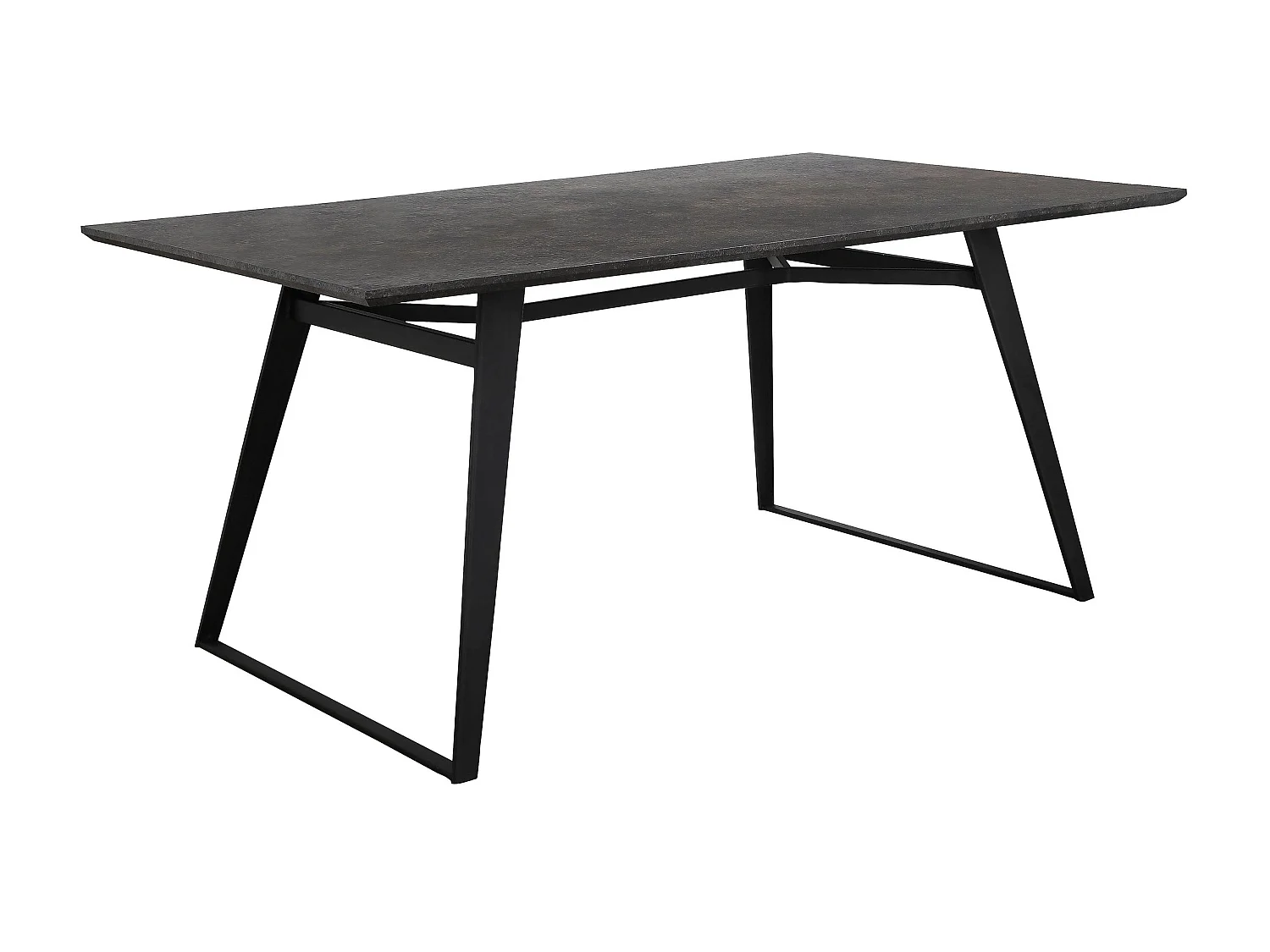 Fuji|Table de salle à manger 160x90 cm Marron Gris Noir