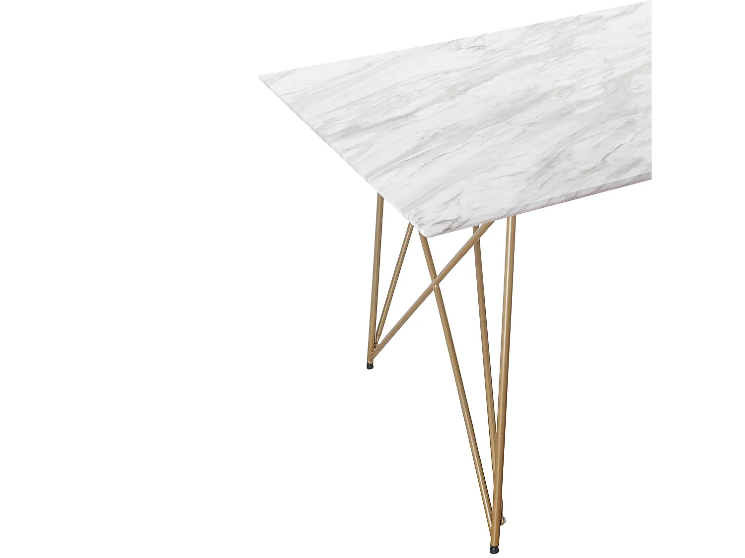 Asama eettafel 120x80 marmer goud