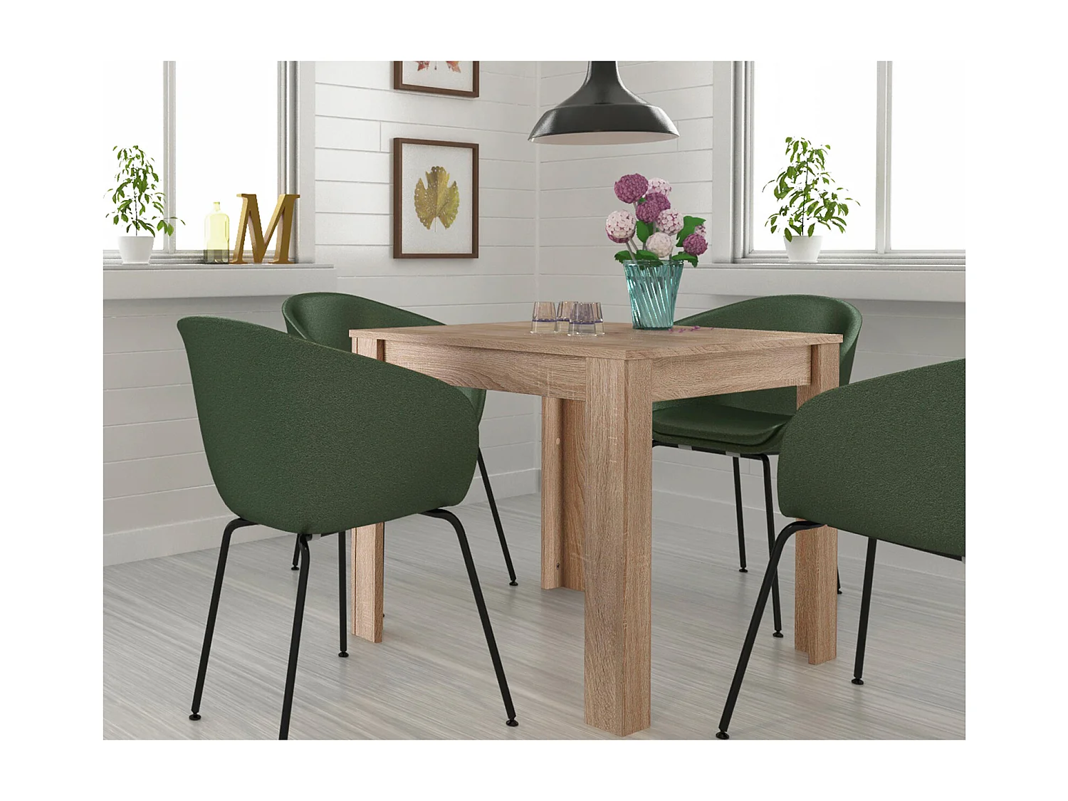 Lynn Tafel 80 Eiken 3 Deuren