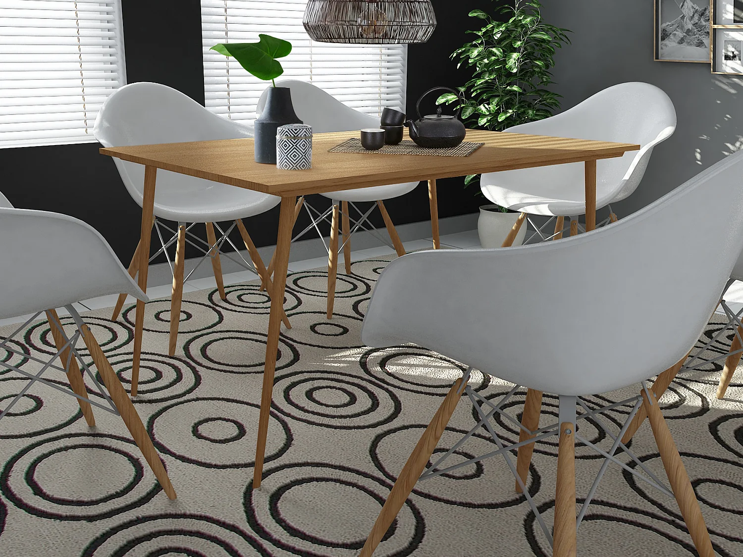 Monza Tafel 120 Eiken Eiken