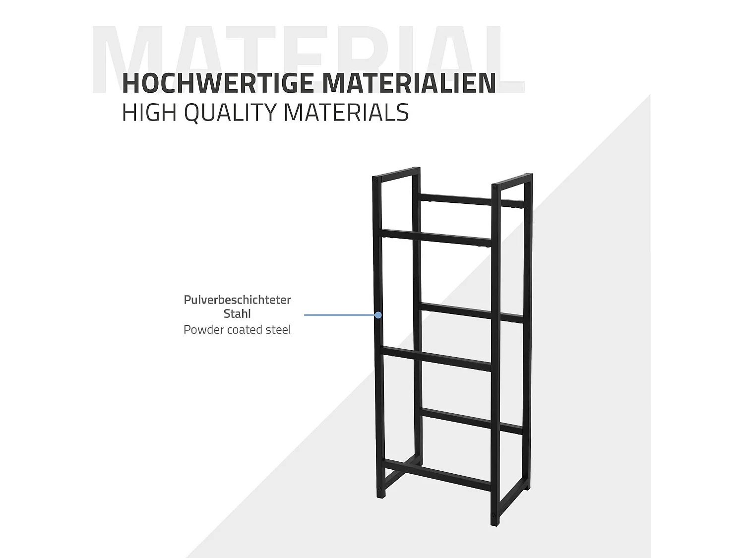 Étagère de rangement pour 3 caisses de boissons 47x31x116,5 cm acier anthracite