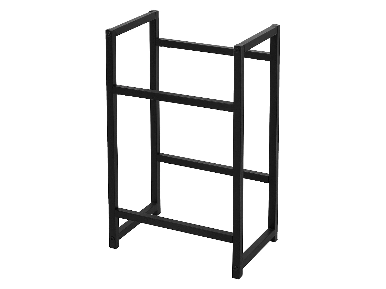 Étagère de rangement pour 2 caisses de boissons 47x31x75,5cm en acier anthracite