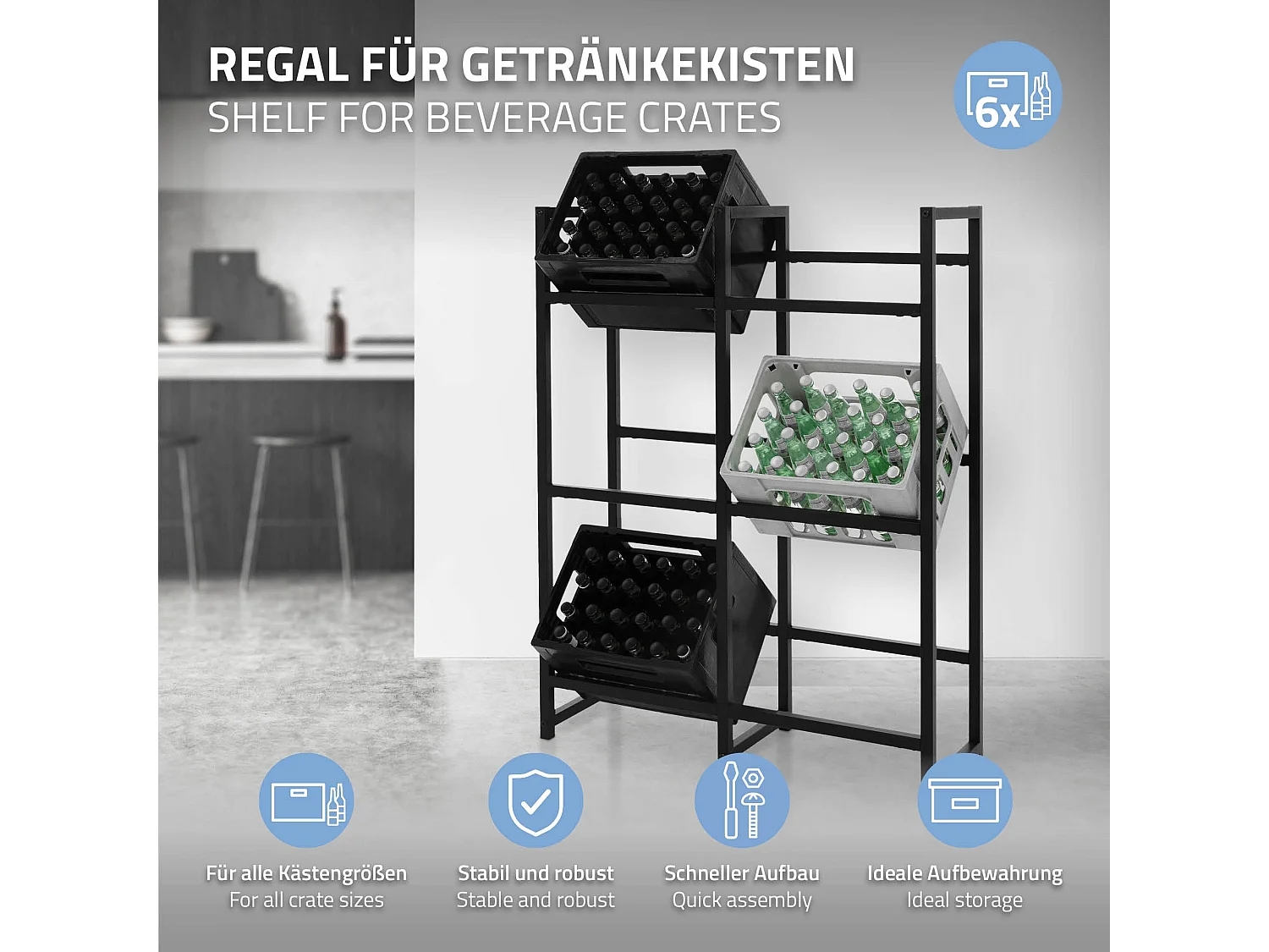 Botellero 6 cajas botellero botellero botellero botellero acero