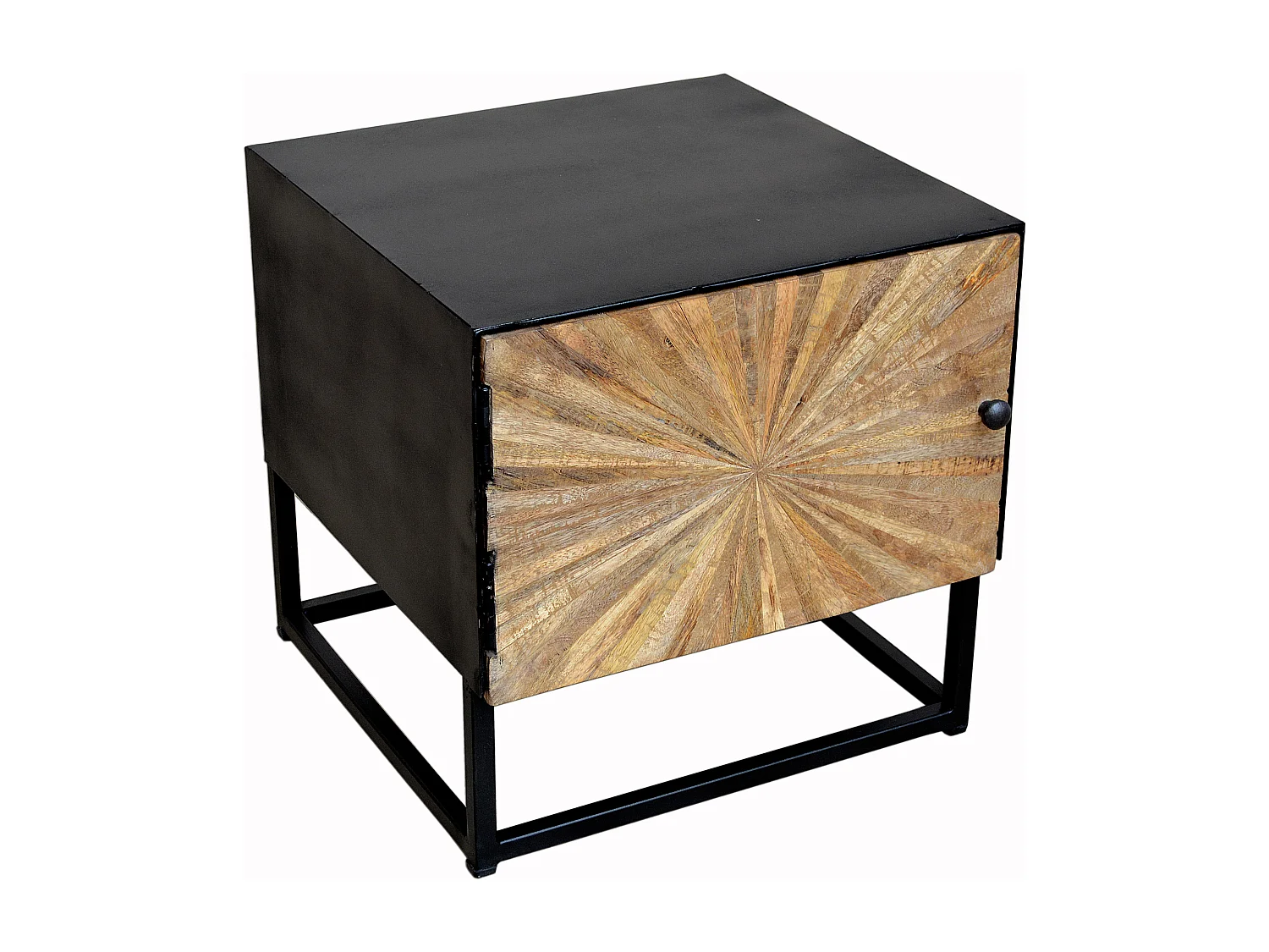Madira | Table de chevet avec 1 porte en bois de manguier noir