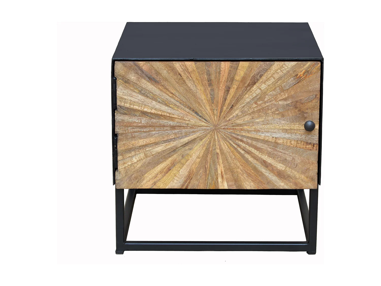 Madira | Table de chevet avec 1 porte en bois de manguier noir