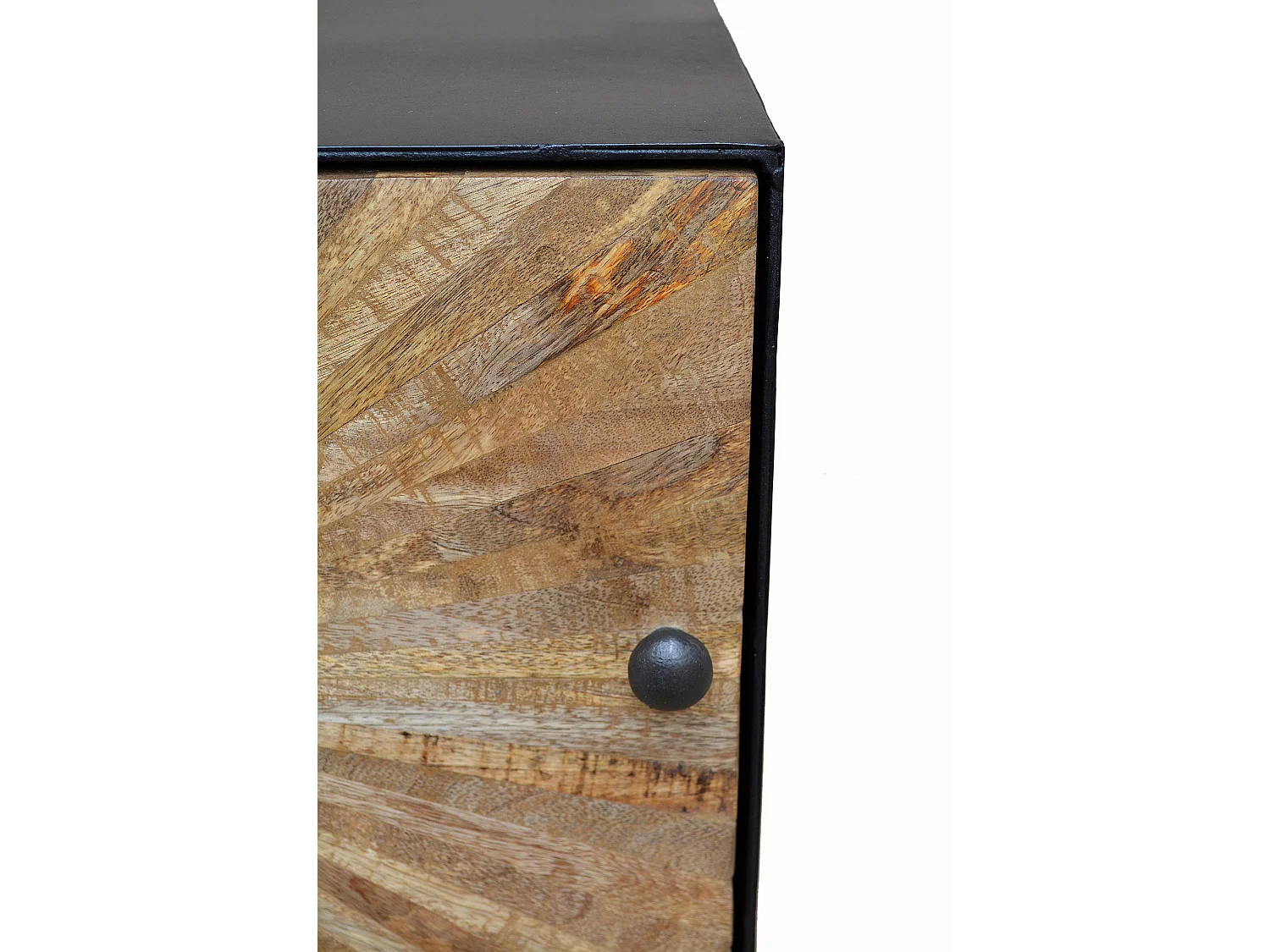 Madira | Table de chevet avec 1 porte en bois de manguier noir