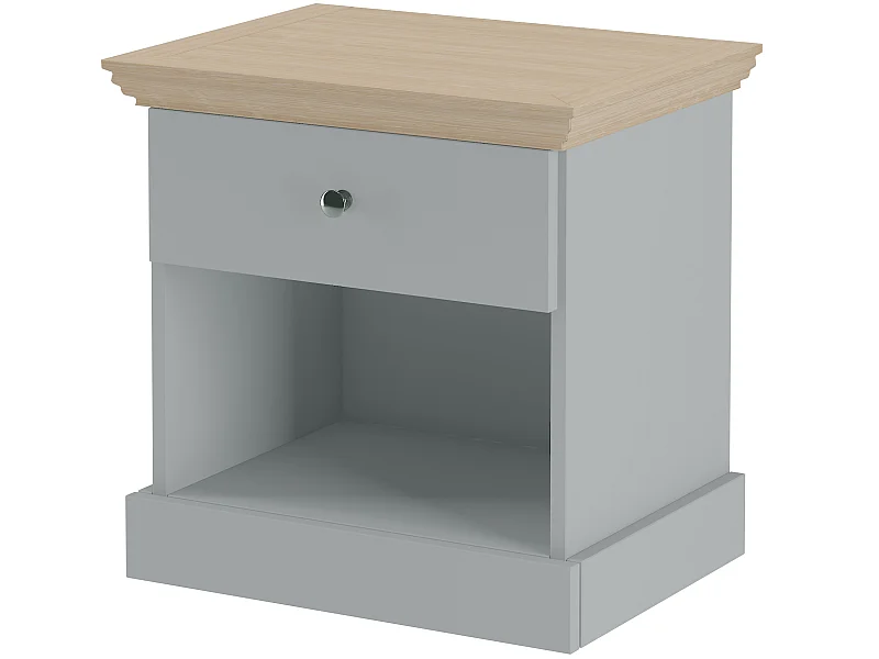 Binz Comodino 1 Anta Rovere Grigio