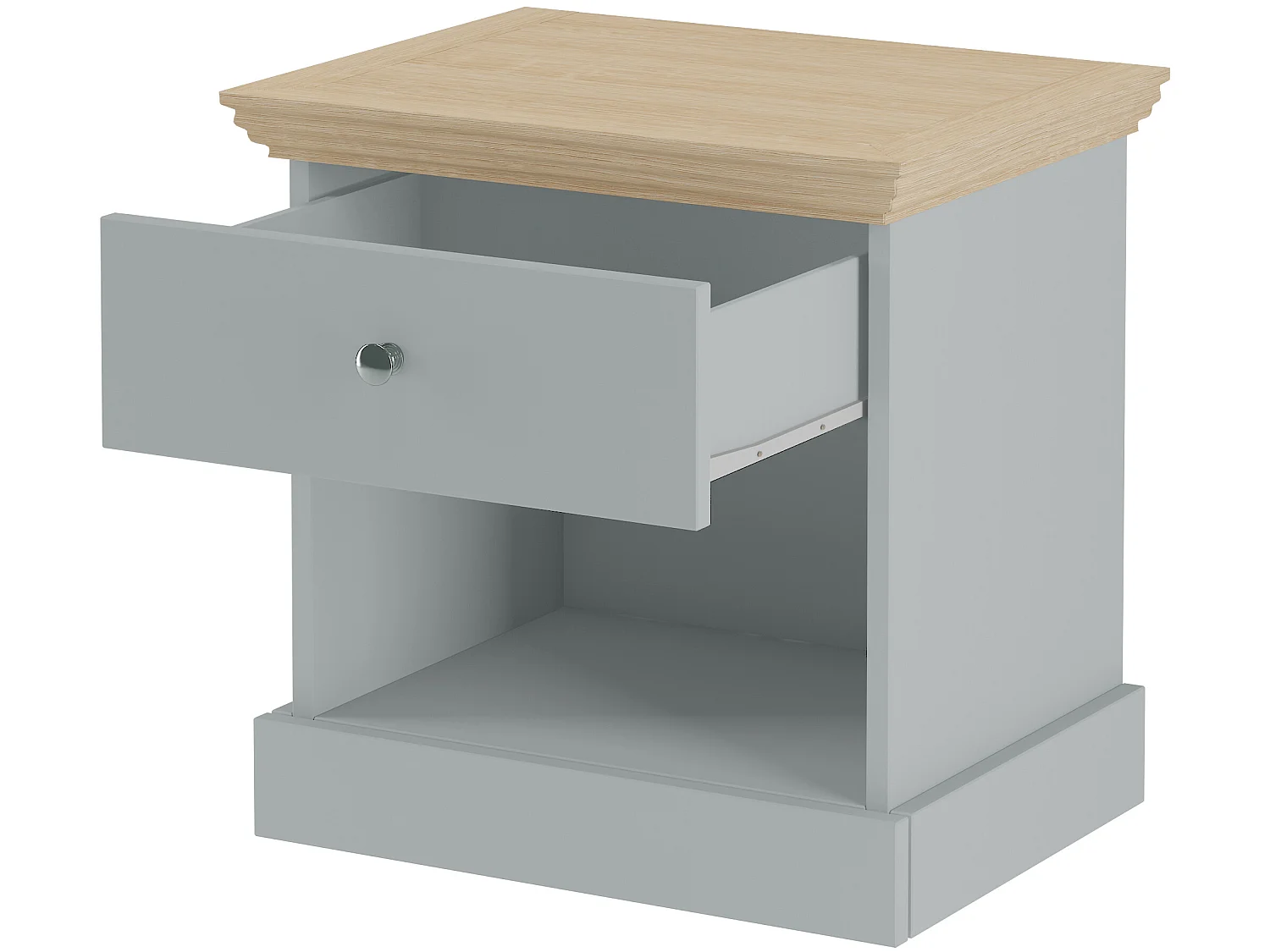 Binz Comodino 1 Anta Rovere Grigio