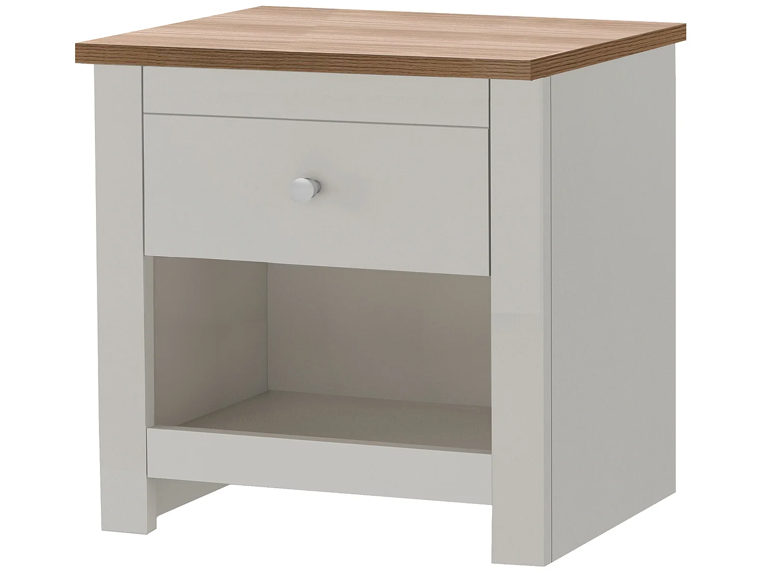 Mesa de cabeceira com 1 gaveta em aglomerado natural