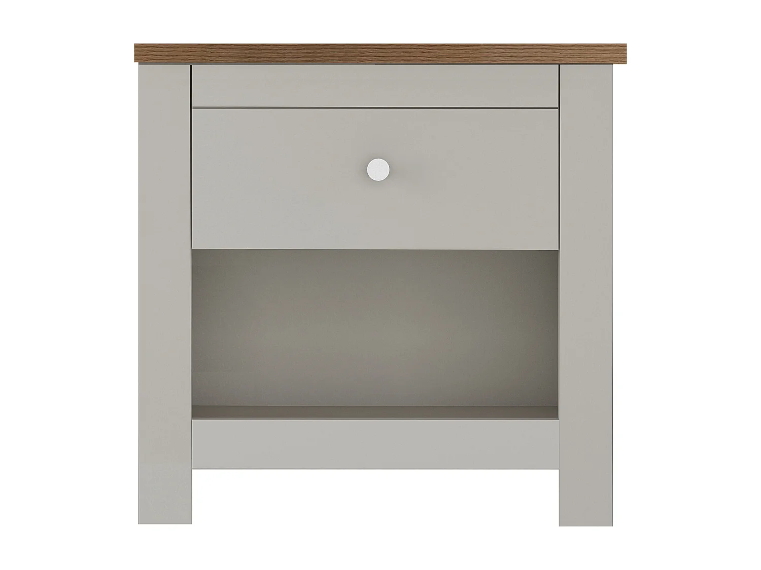 Emerald | Table de chevet à 1 tiroir en effet chêne crème