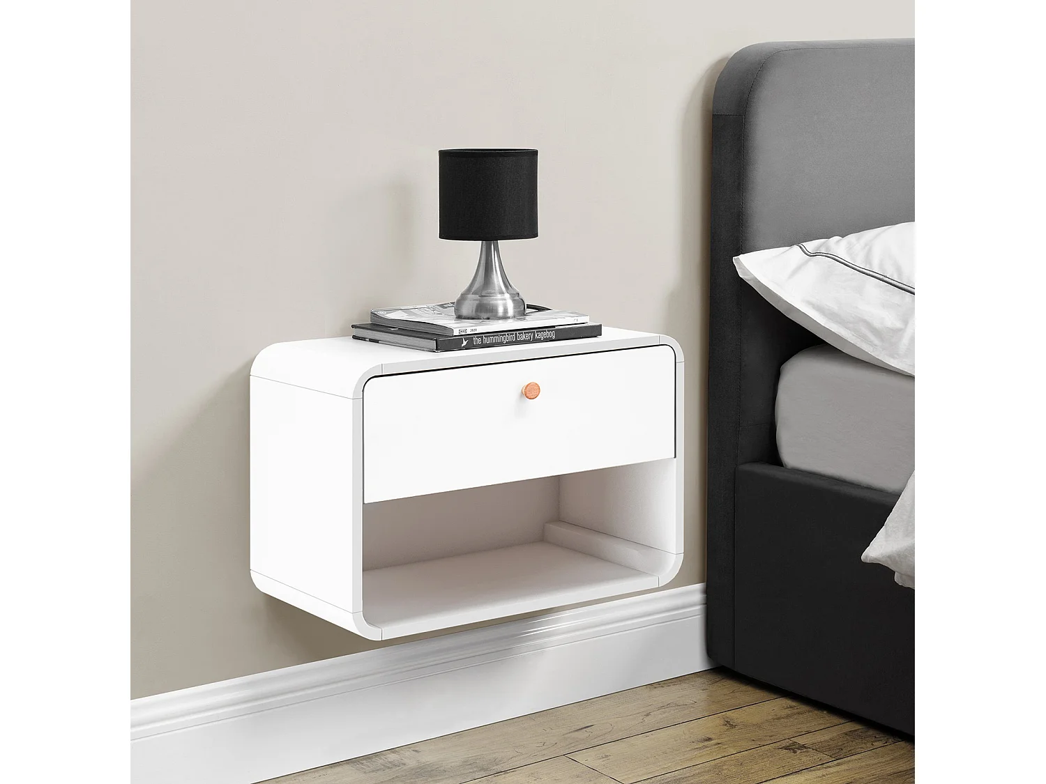 Cassie Hang Nachtkastje WitWit