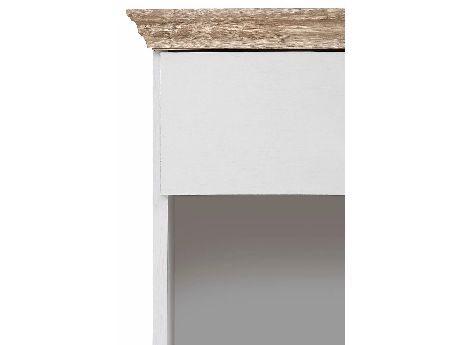 Binz|Table de chevet avec 1 tiroir en effet chêne blanc