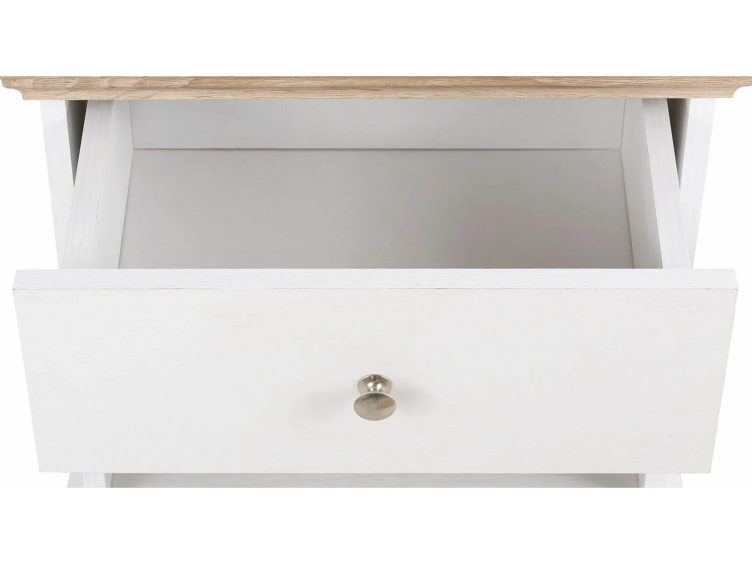 Binz|Table de chevet avec 1 tiroir en effet chêne blanc