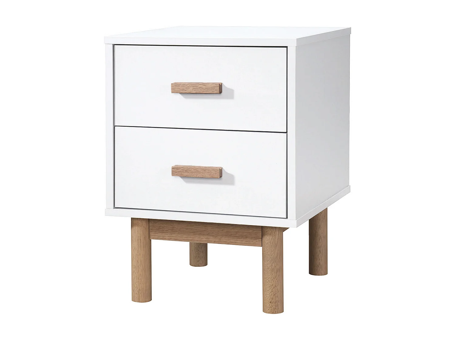 Melanie Comodino 2 Cassetti Rovere Bianco