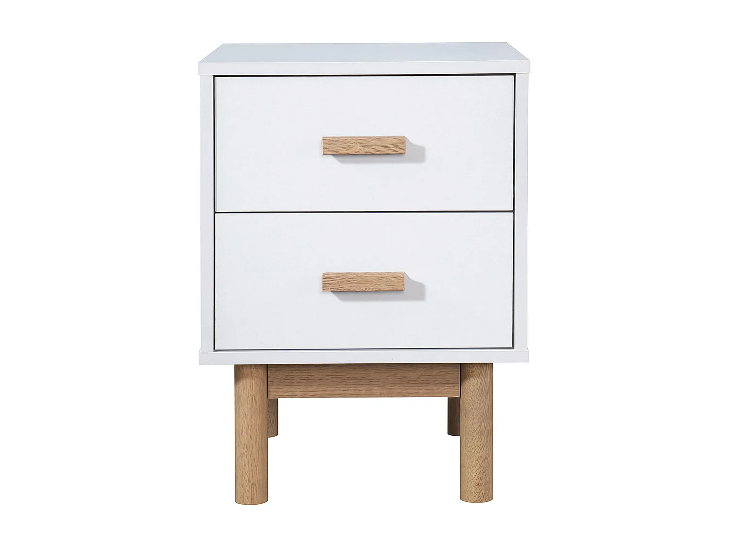 Melanie Comodino 2 Cassetti Rovere Bianco