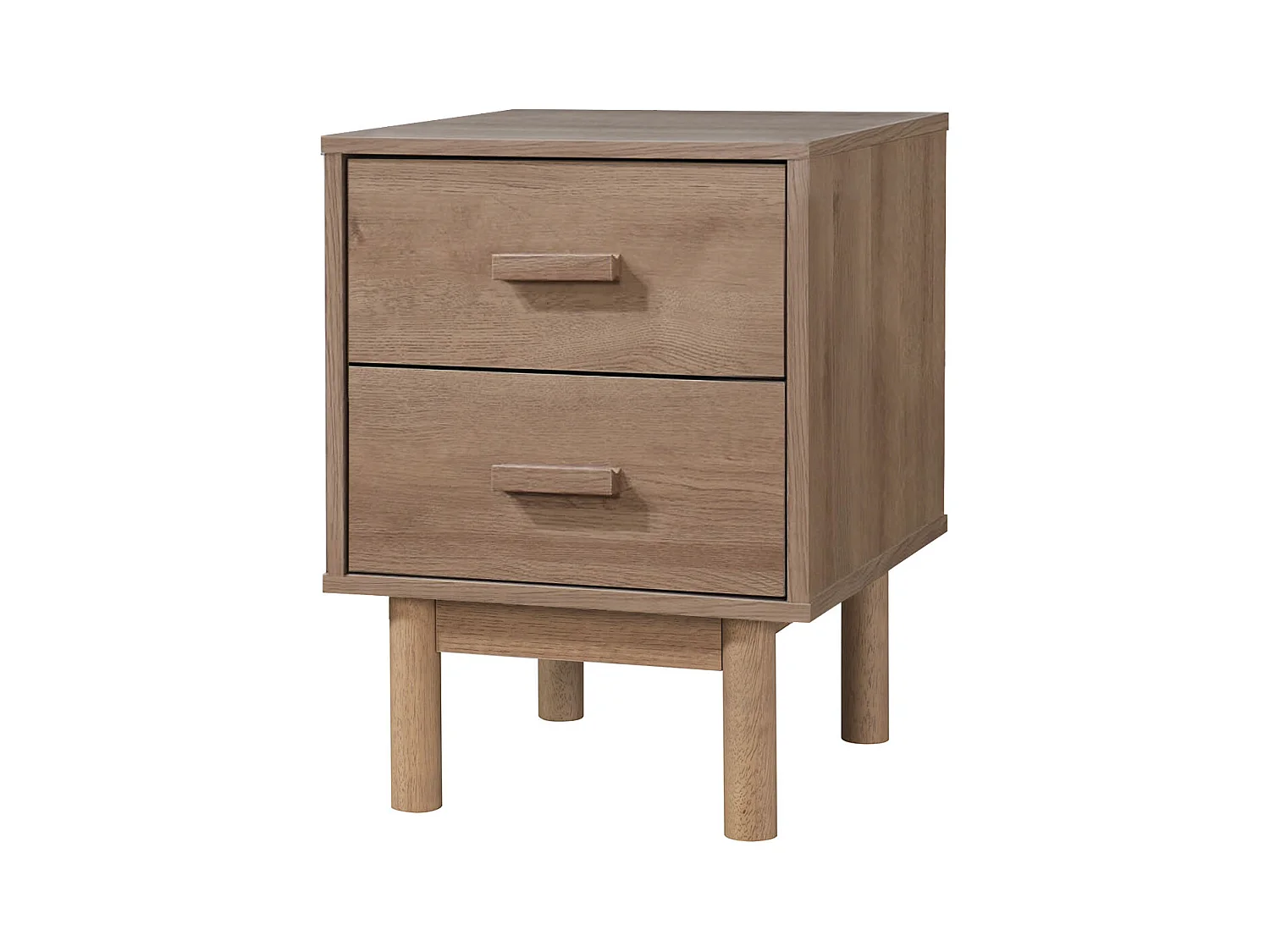 Melanie Nachtkastje 2 Laden Eiken Eiken