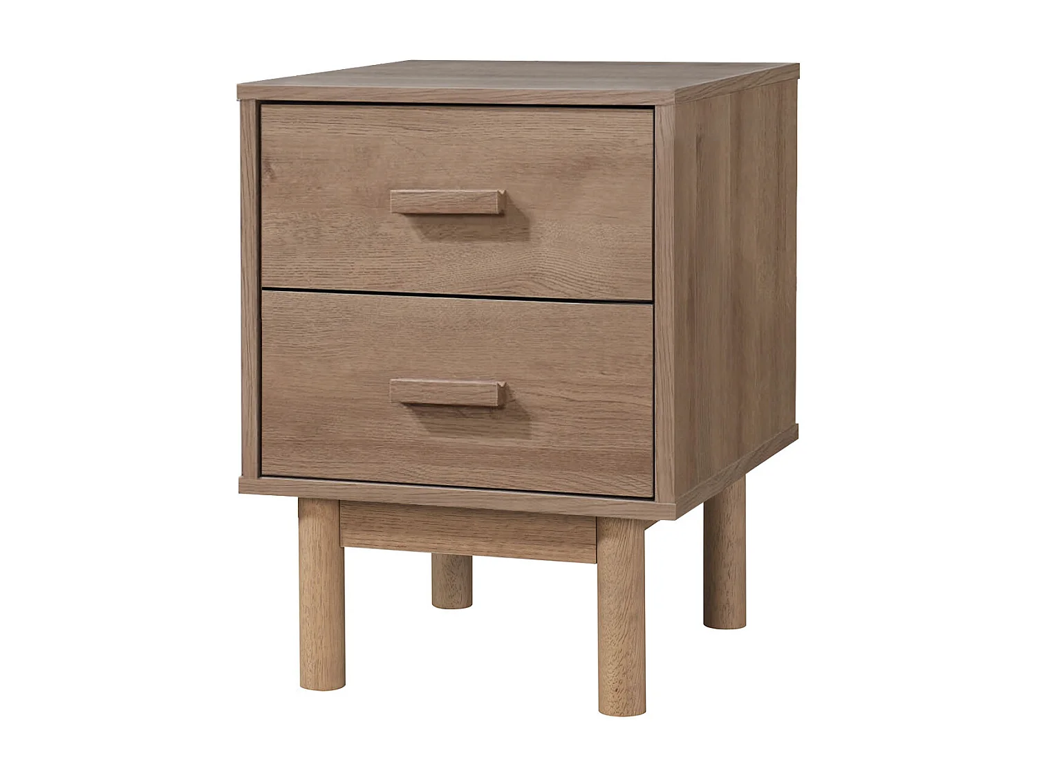 Melanie Nachtkastje 2 Laden Eiken Eiken