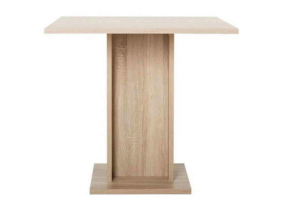 Table a manger de 2 a 4 personnes - Carrée - Classique - Décor chene - GUSTAVE - L 80 x l 80 cm