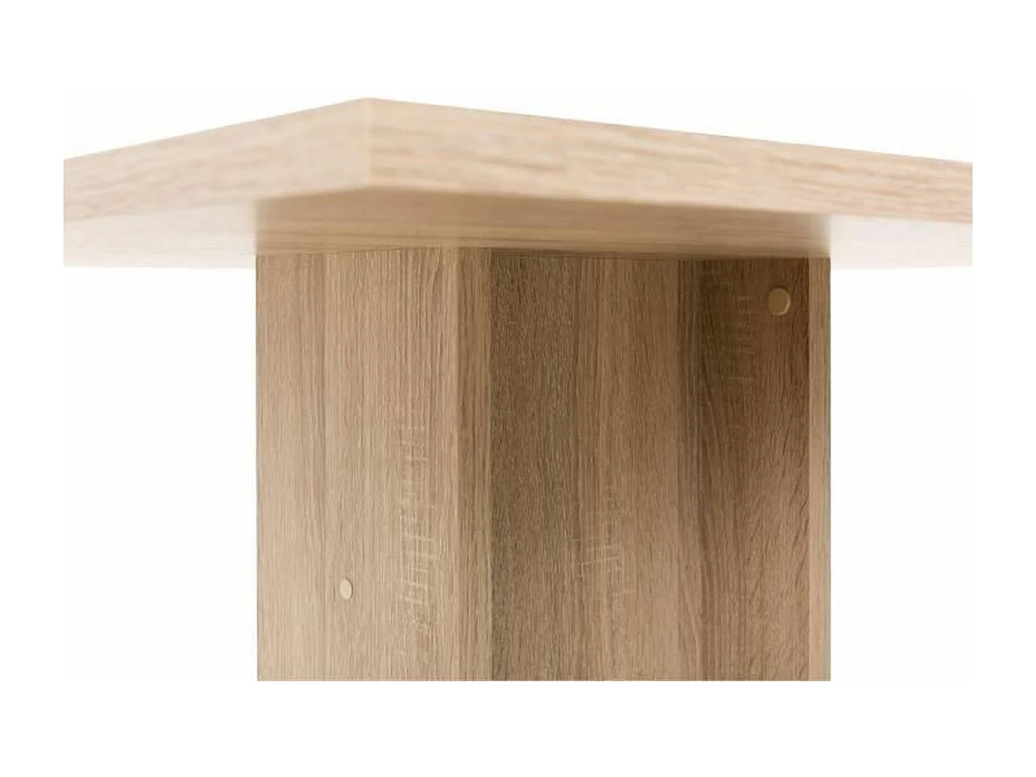 Table a manger de 2 a 4 personnes - Carrée - Classique - Décor chene - GUSTAVE - L 80 x l 80 cm