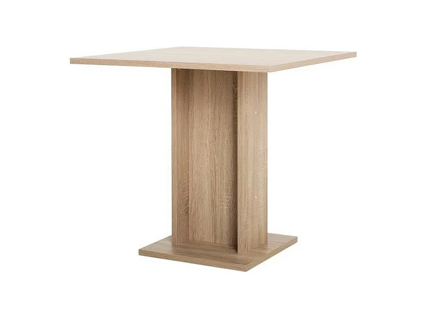 Table a manger de 2 a 4 personnes - Carrée - Classique - Décor chene - GUSTAVE - L 80 x l 80 cm