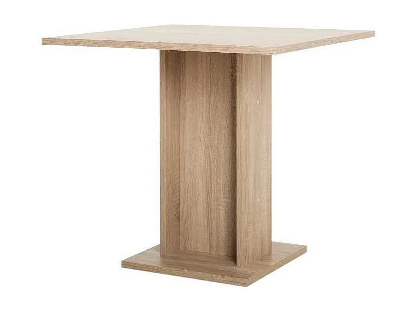Table a manger de 2 a 4 personnes - Carrée - Classique - Décor chene - GUSTAVE - L 80 x l 80 cm