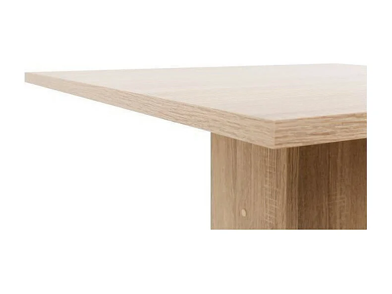 Table a manger de 2 a 4 personnes - Carrée - Classique - Décor chene - GUSTAVE - L 80 x l 80 cm