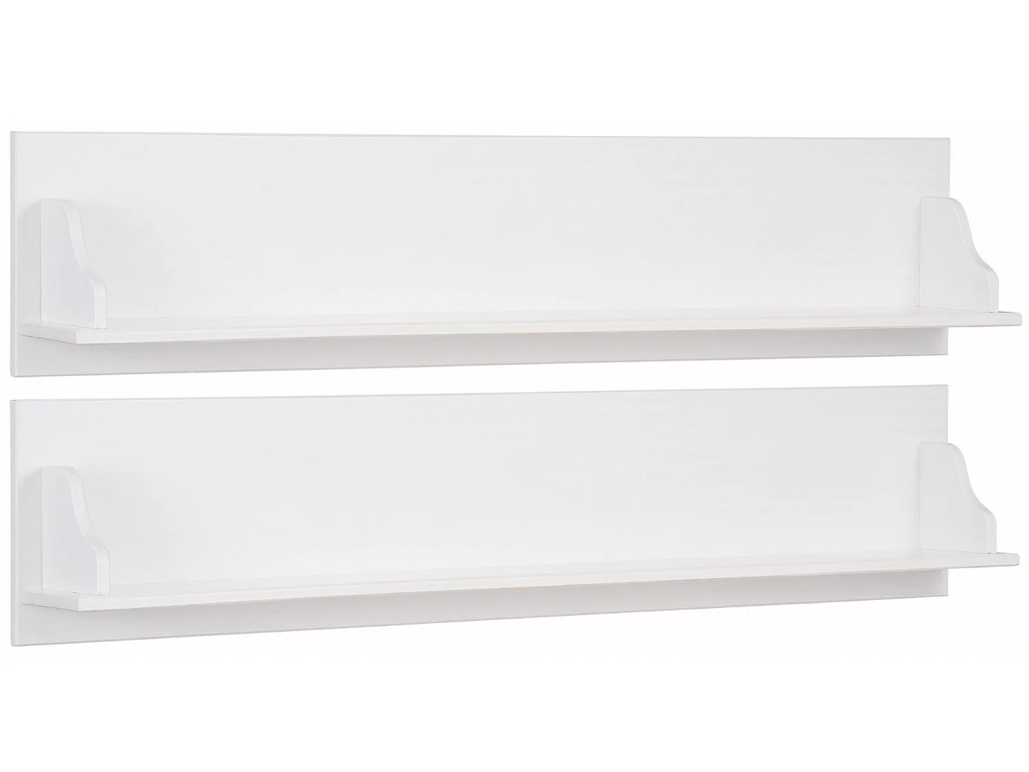 Juego de 2 estantes de pared en pino blanco