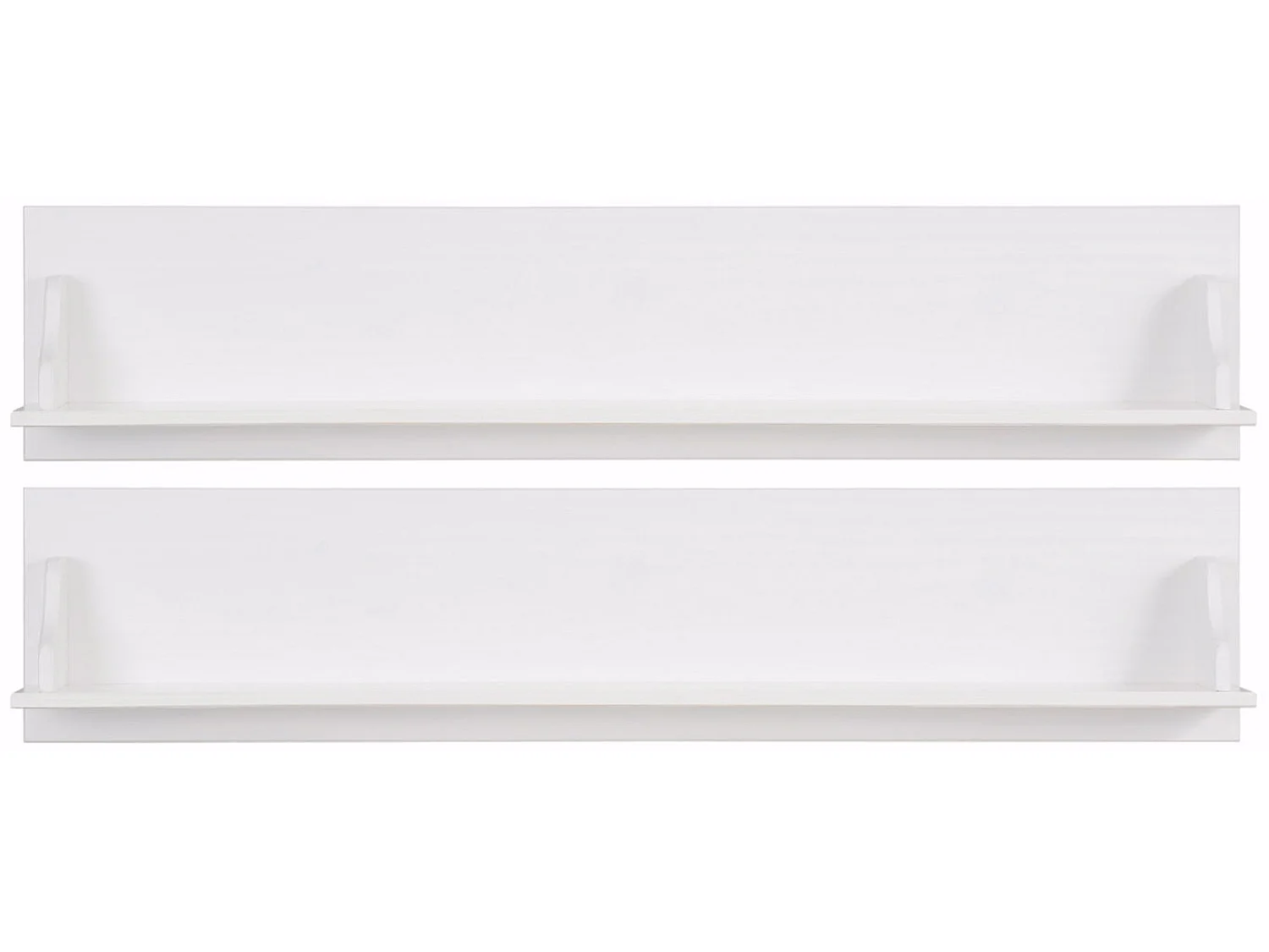 Juego de 2 estantes de pared en pino blanco
