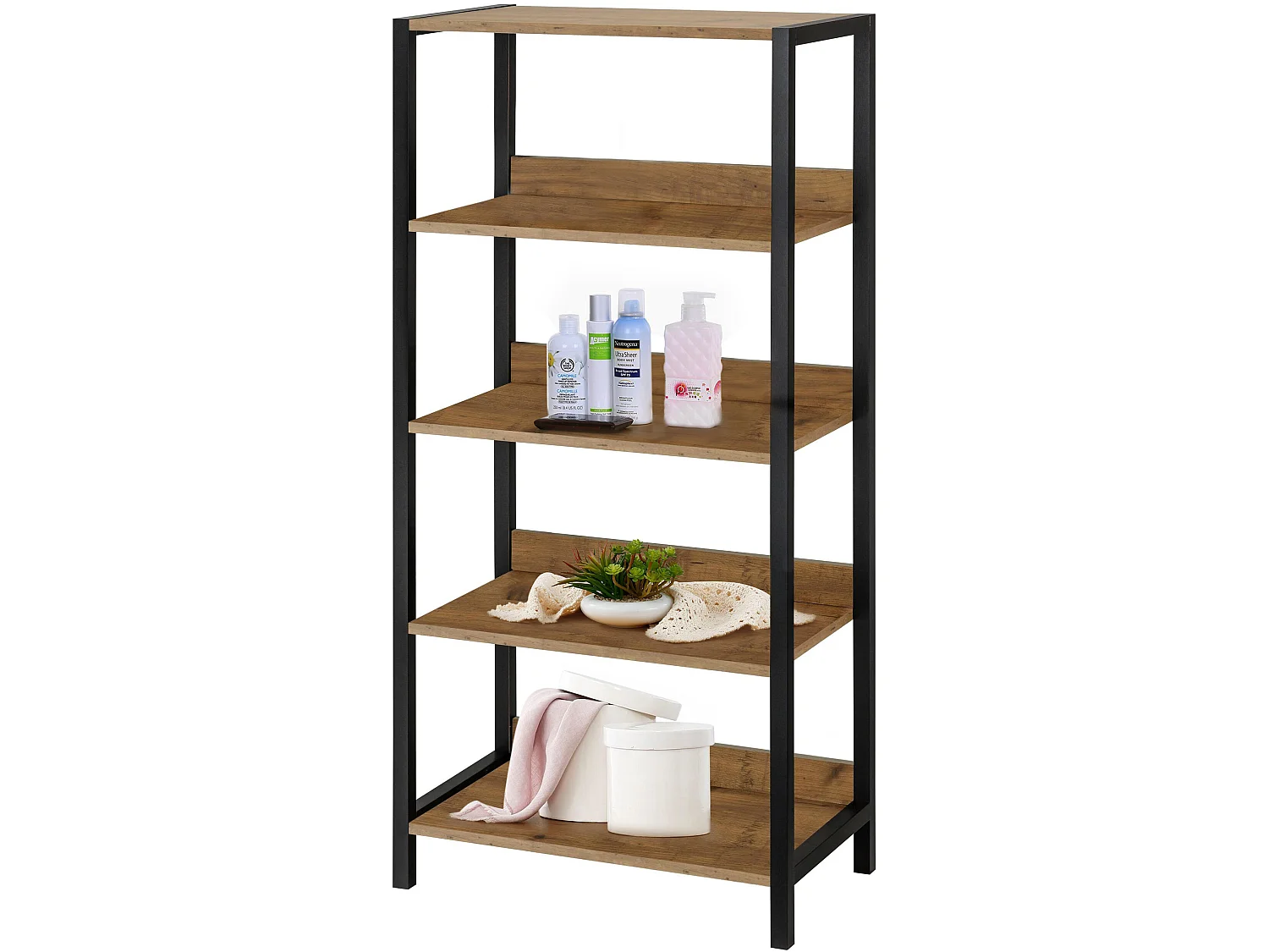 Scaffale a 4 scomparti in agglomerato rovere parcific