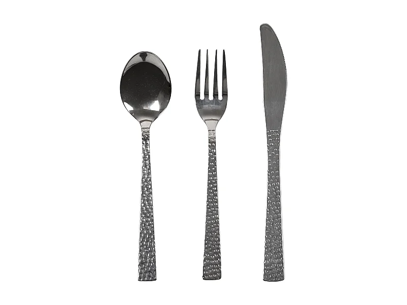 Menagere X24 Martelee Argent