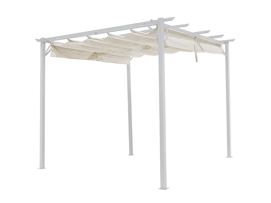 Estosa - Pergola d'extérieur avec couverture coulissante 2,86 x 2,86