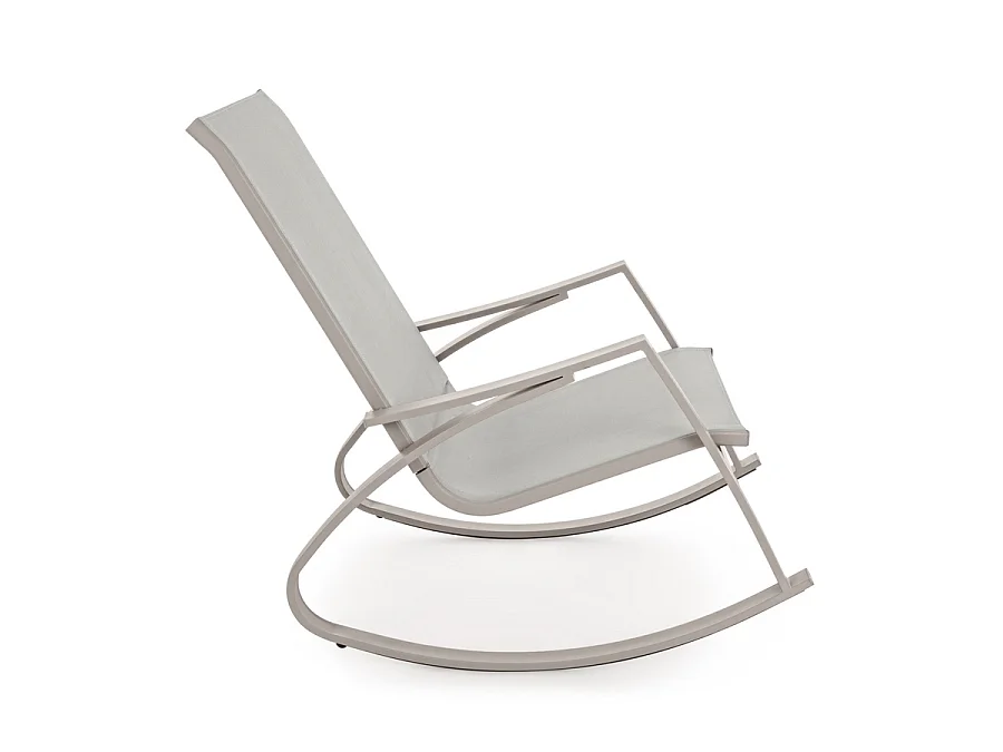 Estosa - Fauteuil de jardin à bascule Telma en acier couleur Écru